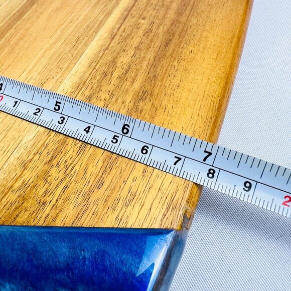 New Handmade Charcuterie Board Serving Tray Seascape Ocean Waves Epoxy Art 17" - Picture 8 of 10